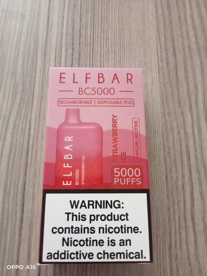 Elf Bar BC5000 - Strawberry Ice - Dijital Sigara